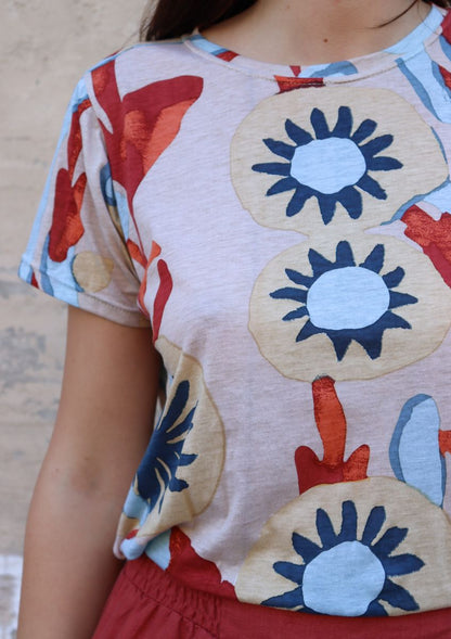 TRUNK SHOW- Mika Tee in cream velora by Bel Kazan