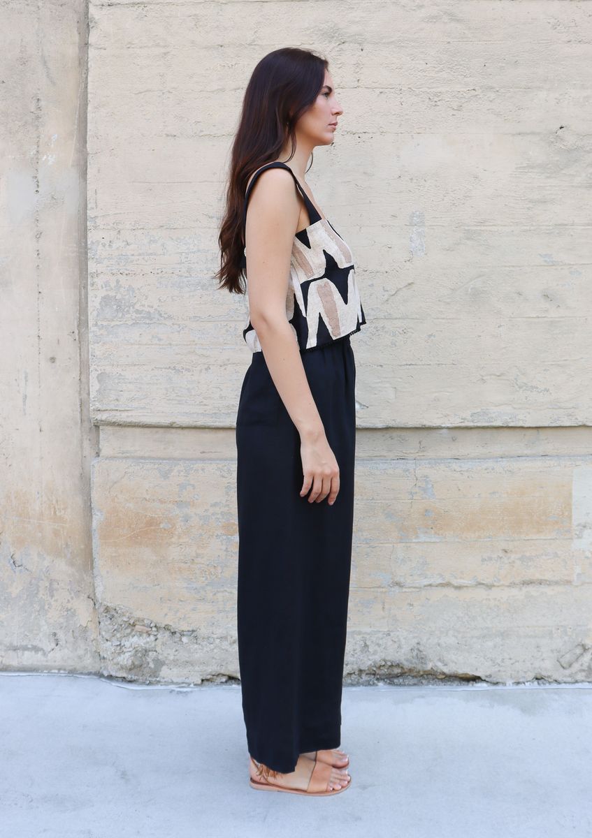 Zuri Top in black vista by Bel Kazan