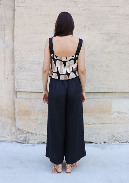 Zuri Top in black vista by Bel Kazan