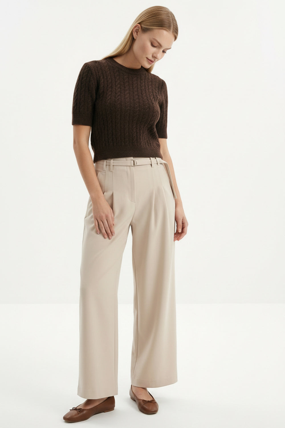 Tulipis Pants in cream by Exquise