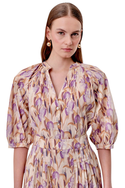 Mandy Printed Blouse in multi color by Exquise