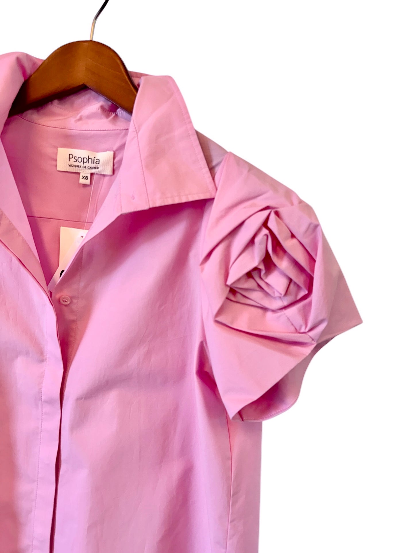 Short Sleeve Button Up in peony by Psophia