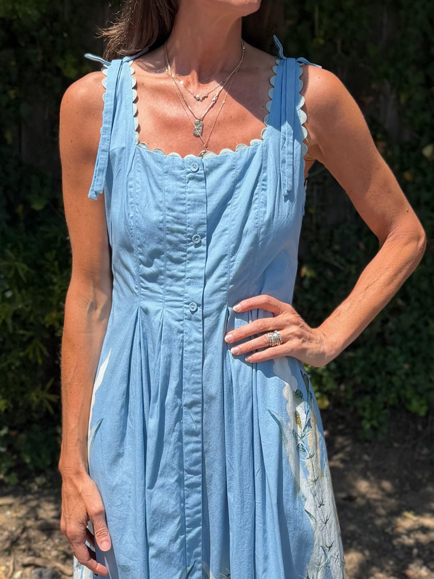 Lacerta Midi Dress in blue by Blank