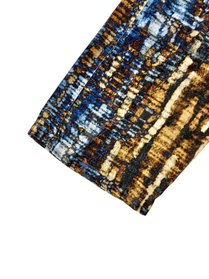 Lerivina Velour Printed Trousers in blue multi by Blank