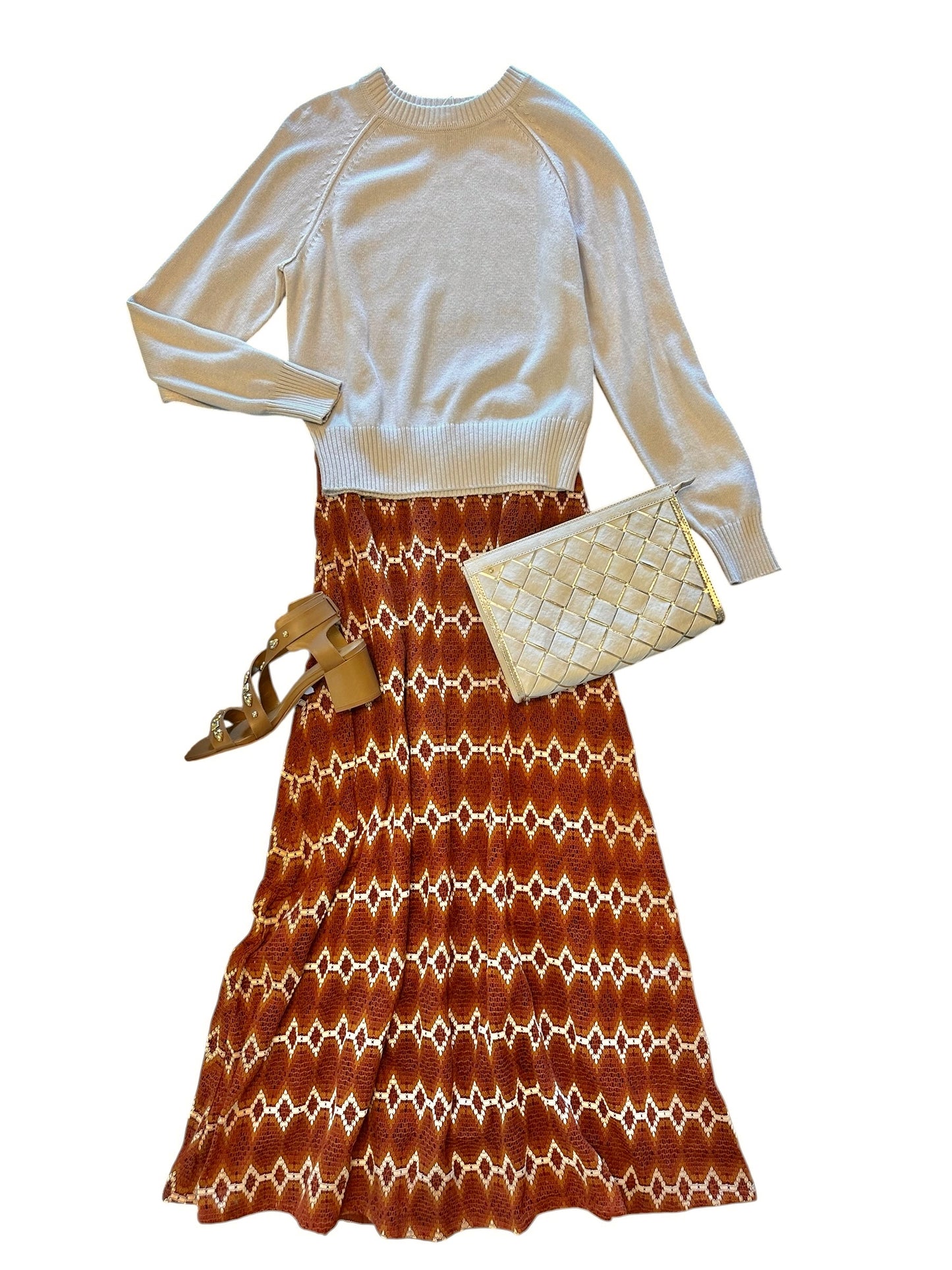 Bhariti Straight Maxi Skirt in brown by RAGA