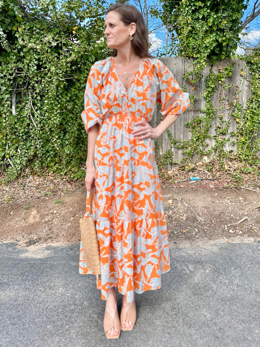 Hallie Dress in fiori by Olivia James