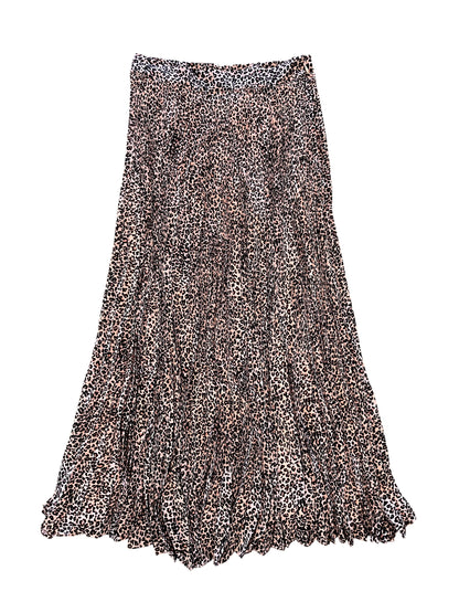 Baby Leopard Pleated Maxi Skirt in pink by Farm Rio