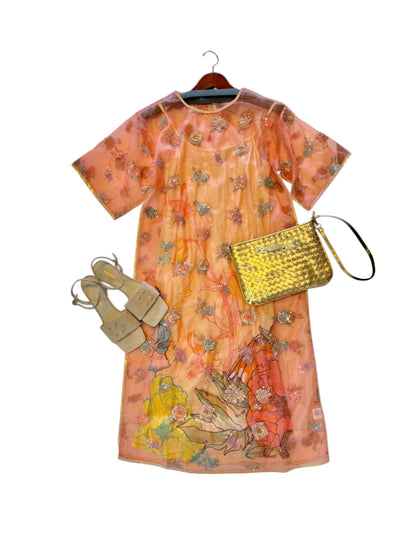 Donisha Embellished Dress in flamingo by Blank