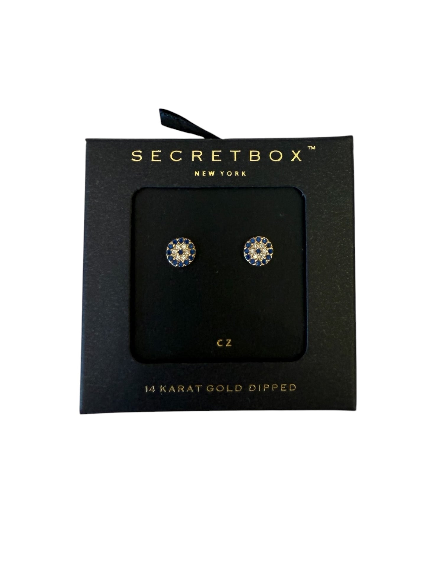 Evil Eye Studs in gold by Secretbox