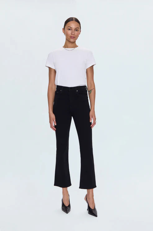 Lennon High Rise Crop Boot in noir by Pistola