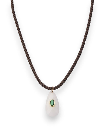 Cord Necklace in brown by Farrah B