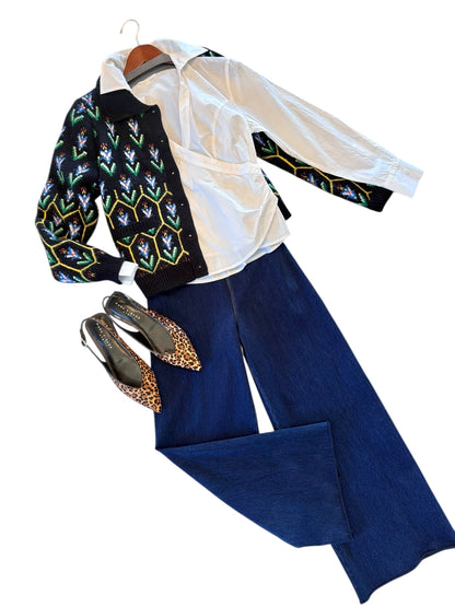 Samira Blouse in eggshell by Heartloom