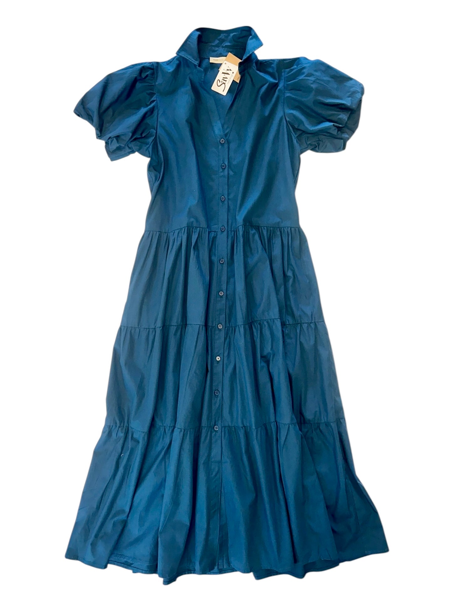 Clara Short Sleeve Maxi Dress in midnight by Maude Vivante