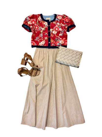 Coco Top in chinoiserie scarlett by Elizabeth James