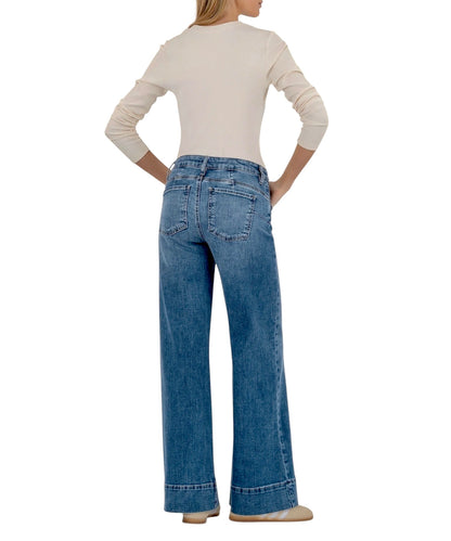 Maya High Rise Wide Leg Jean in amuse by KUT