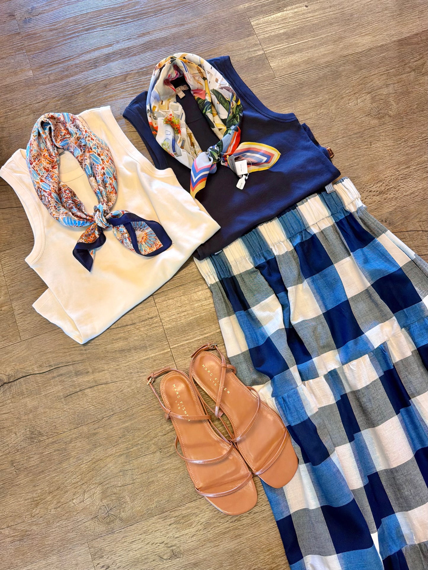 Taeyi Scarf in beach scene by Conditions Apply