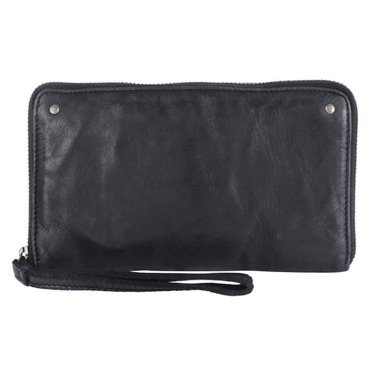 Sierra Wallet/Wristlet in black by Latico