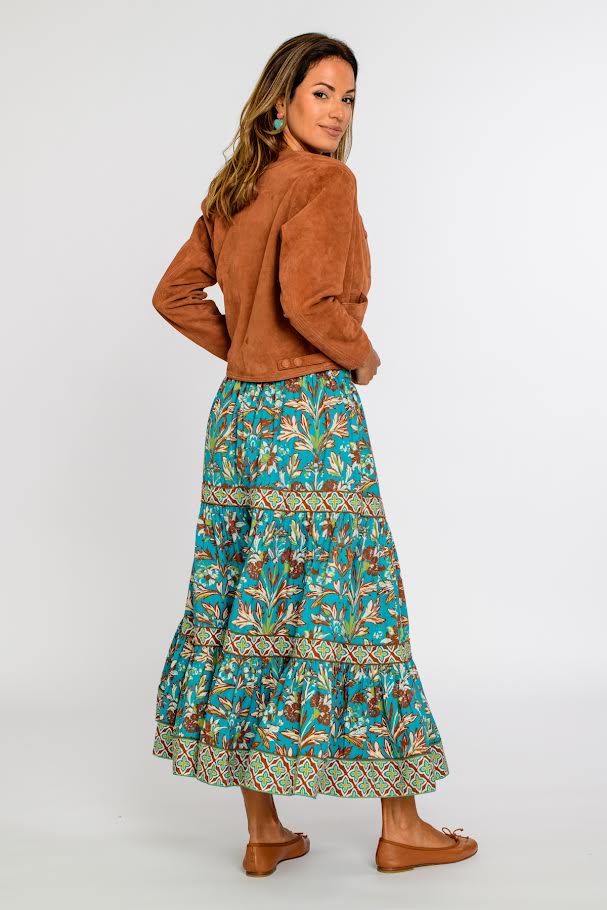 Mae Skirt in grandeur turquoise by Elizabeth James