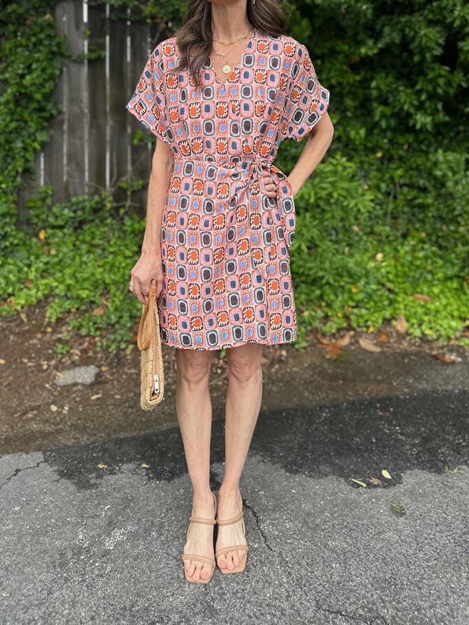 Alyha Printed Wrap Dress in soleil by FRNCH