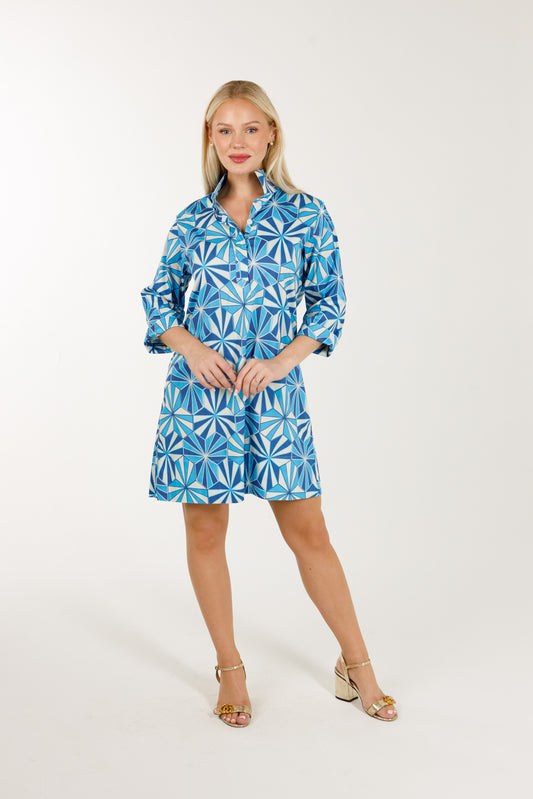 Arden Dress in kaleidoscope blue by Holly Shae