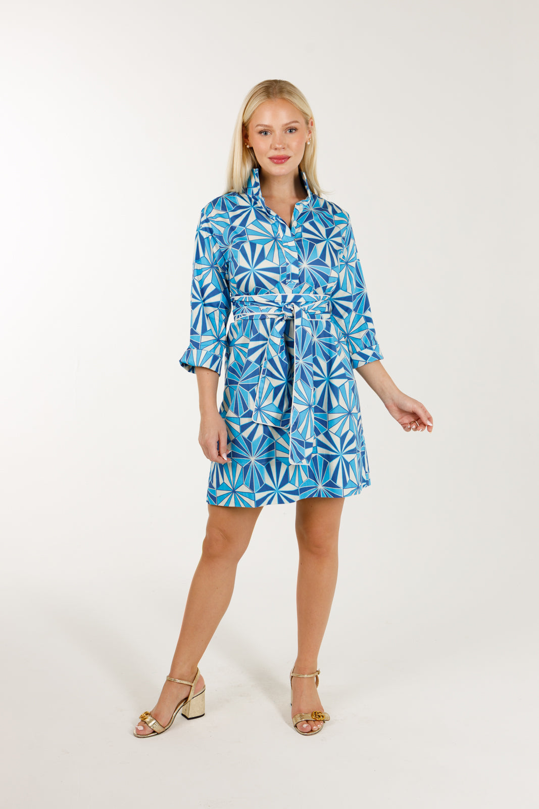 Arden Dress in kaleidoscope blue by Holly Shae
