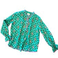Broom Linen Blouse in green ikat by Nimo