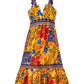 Floral Yard Sleeveless Midi Dress in yellow by Farm Rio