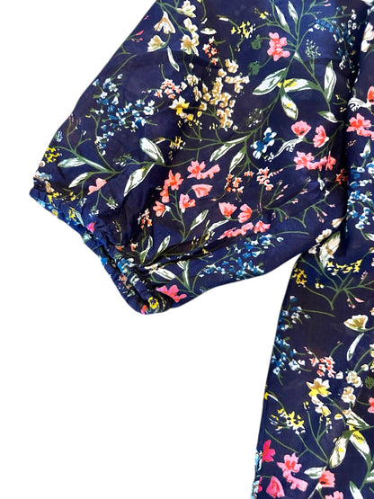 Anna Floral Printed Top in navy by Dylan
