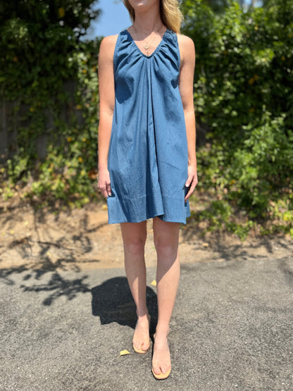 Vida Dress in denim blue by Bel Kazan