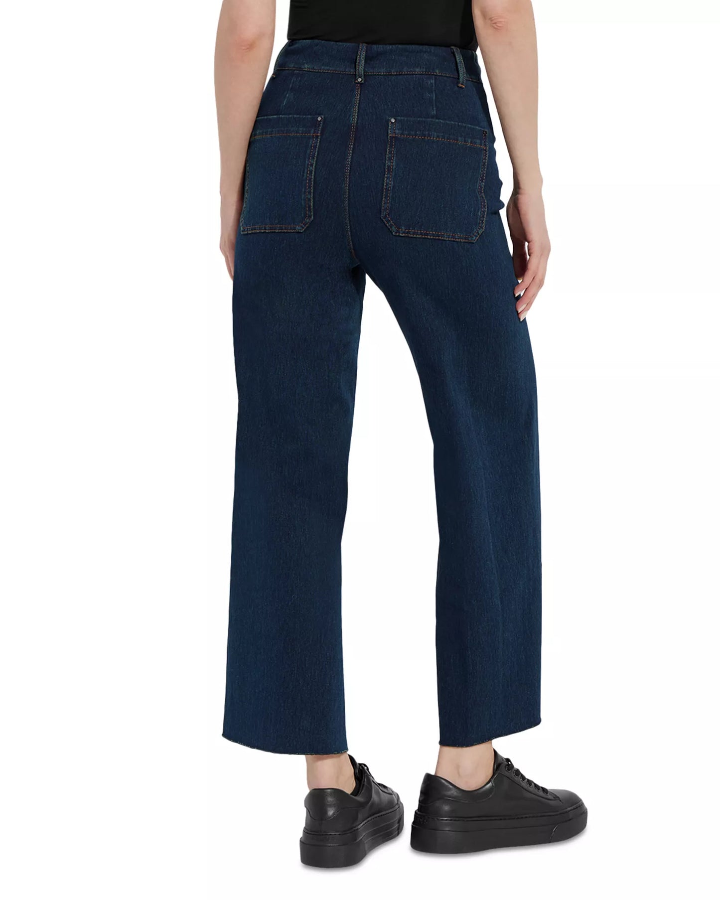 Erin Hi Waist Wide Leg Denim in indigo by Lysse