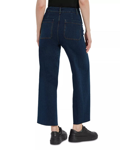 Erin Hi Waist Wide Leg Denim in indigo by Lysse