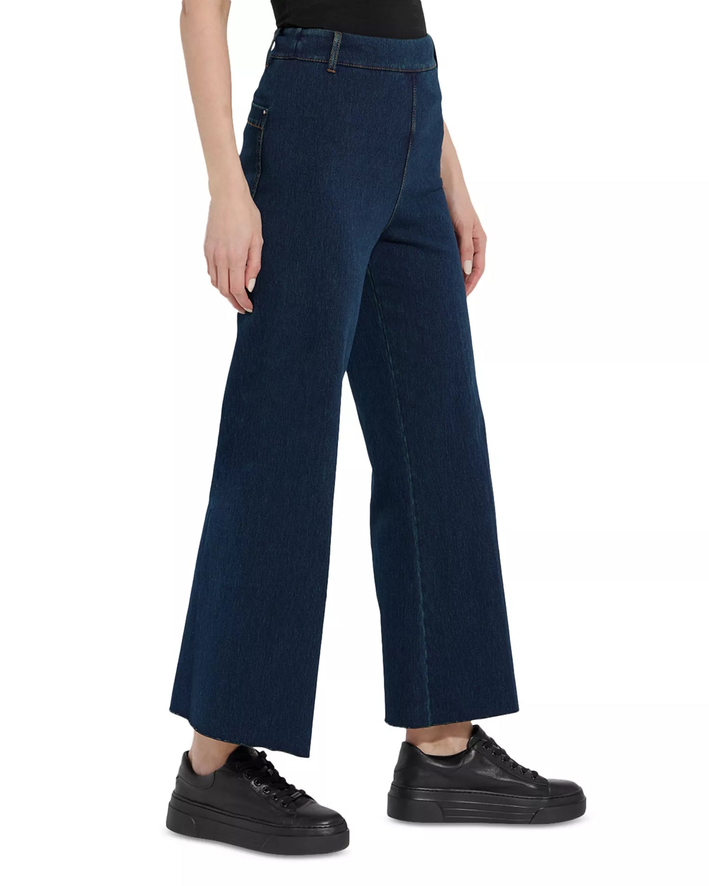 Erin Hi Waist Wide Leg Denim in indigo by Lysse