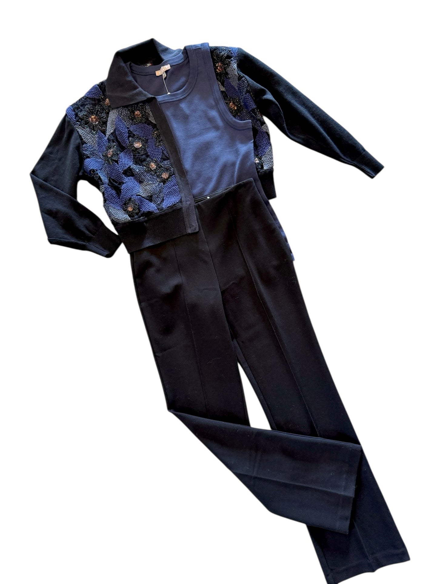 Galicia Lace Front Cardigan in black by Conditions Apply