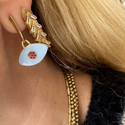 Muse Earring crystal/bronze by JUJU