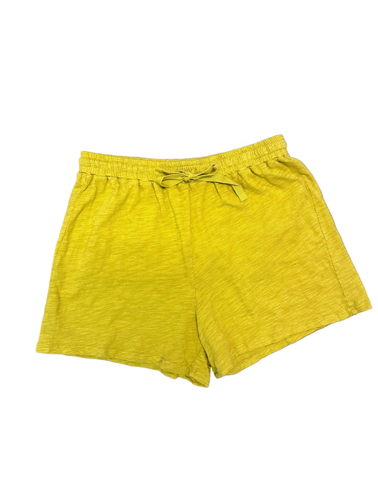 Easy Pull On Drawstring Shorts in crisp lime by Mododoc
