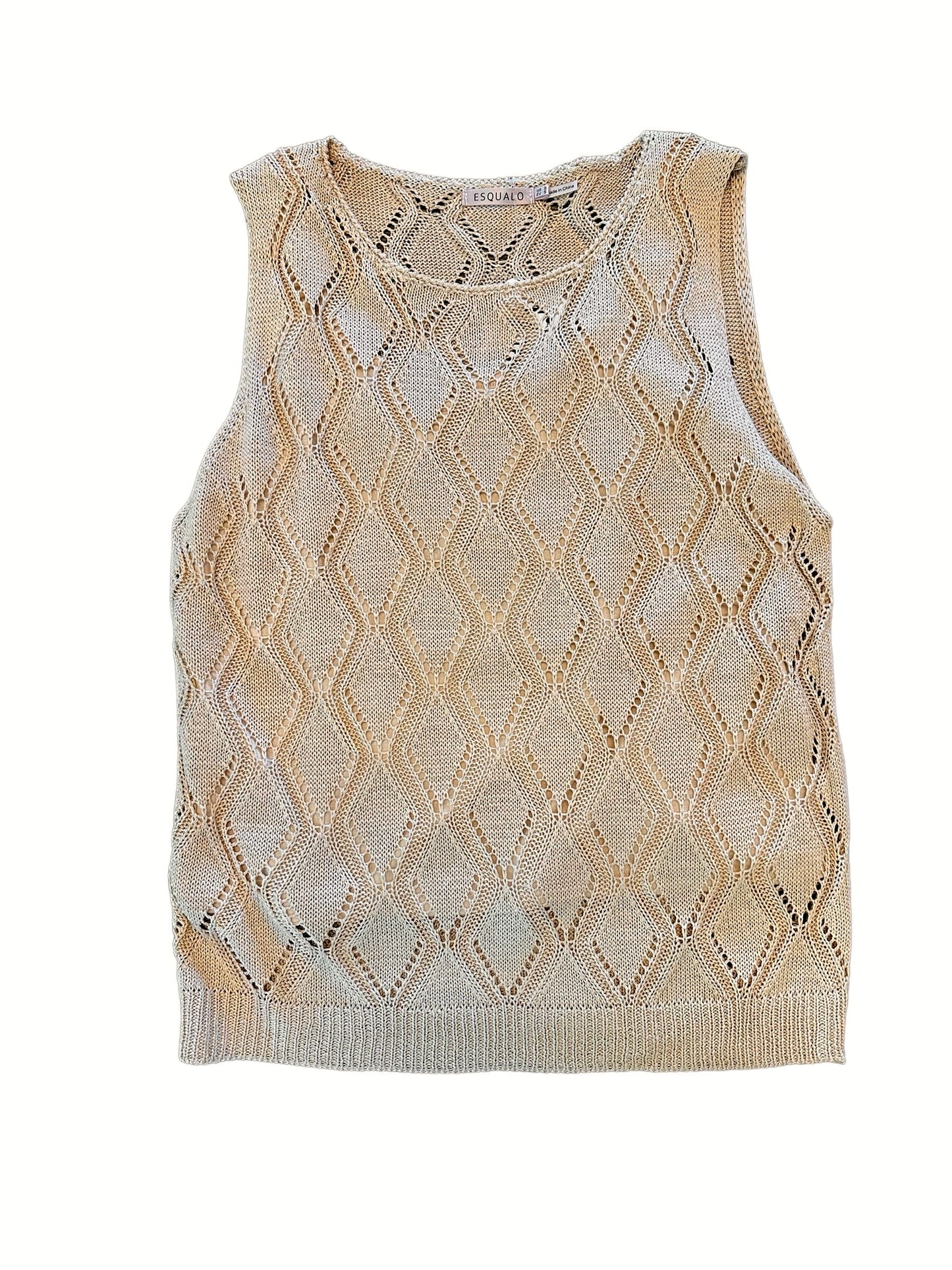 Diamond Sweater Knit Tank in gold by Esqualo