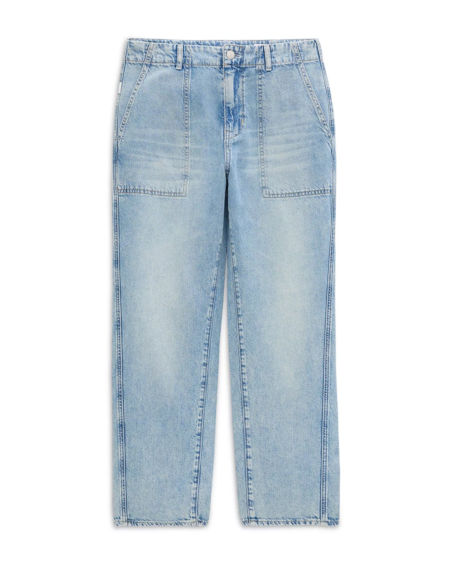 Analeigh Mid Rise Utility Jeans in wine garden by AG