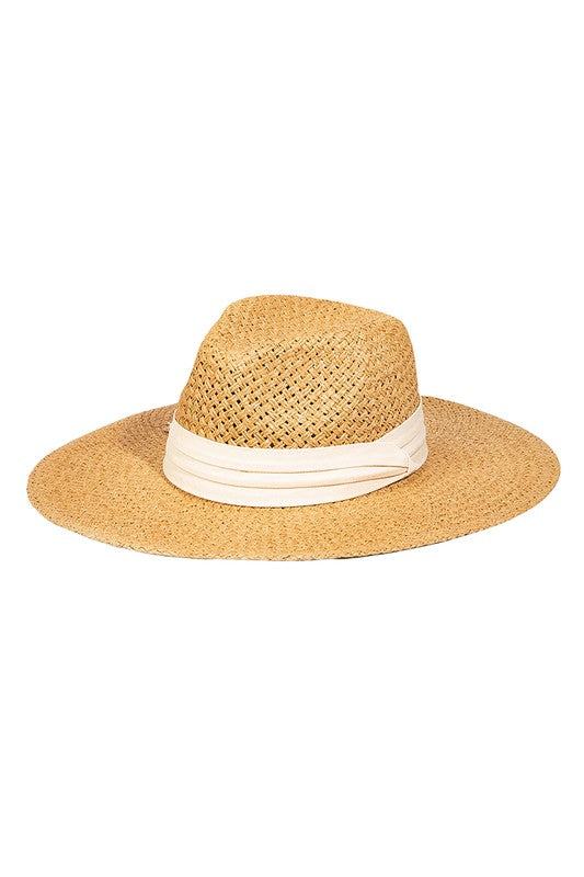 Straw Woven Sun Hat in tan