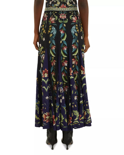 Natalia Maxi Skirt in black by Farm Rio