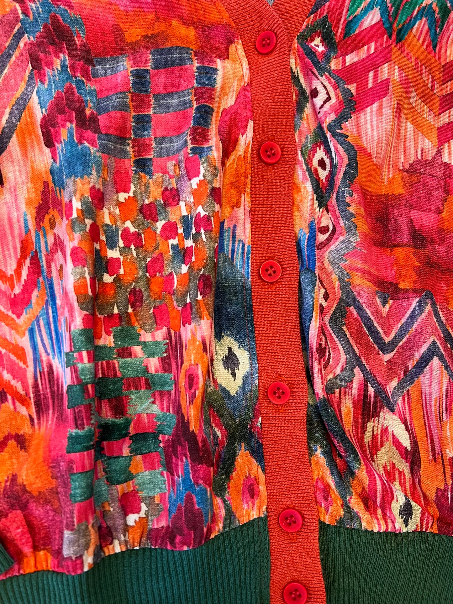 Printed Cardigan in multi by Aldo Martins