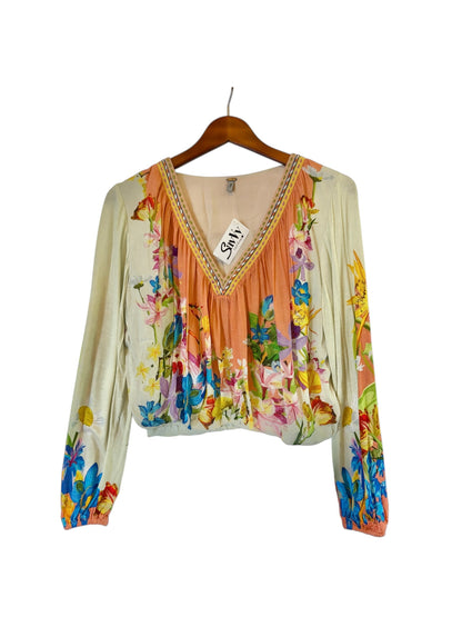 Concetta Printed Top in coral by Blank