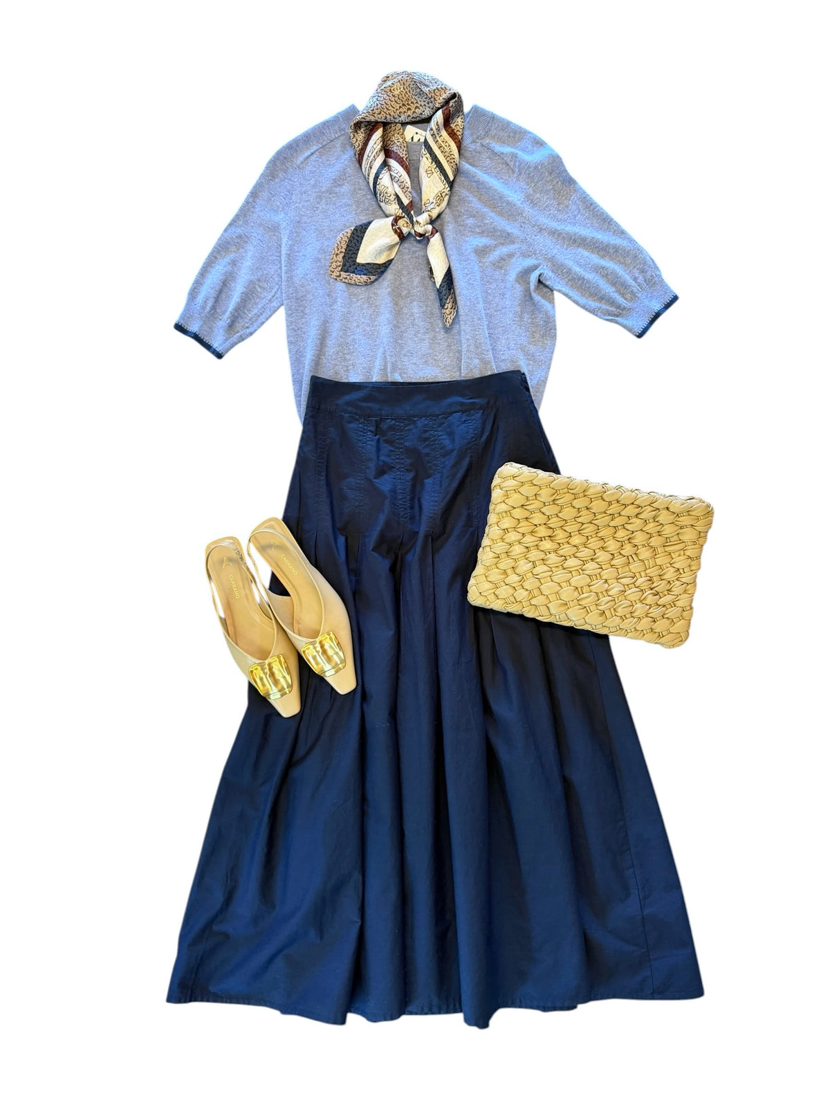 Marlowe Midi Skirt in dark navy by White Stuff