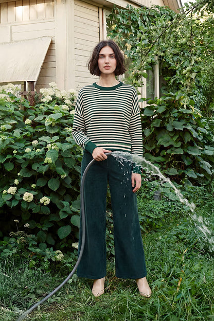 Striped Sweater in green by B-YU