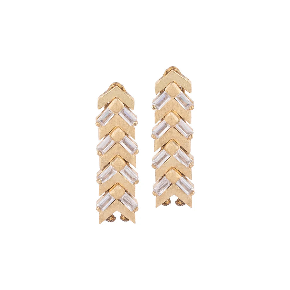 Muse Earring crystal/bronze by JUJU