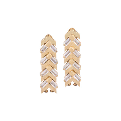 Muse Earring crystal/bronze by JUJU