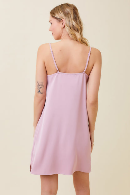 V Neck Slip in rose