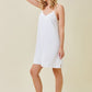 V Neck Slip in white