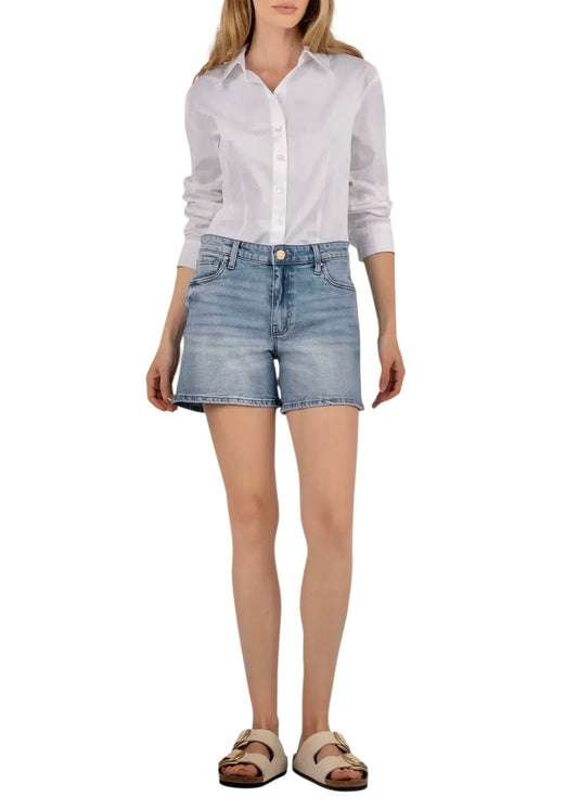 Jane High Rise Long Short in peaceful by KUT