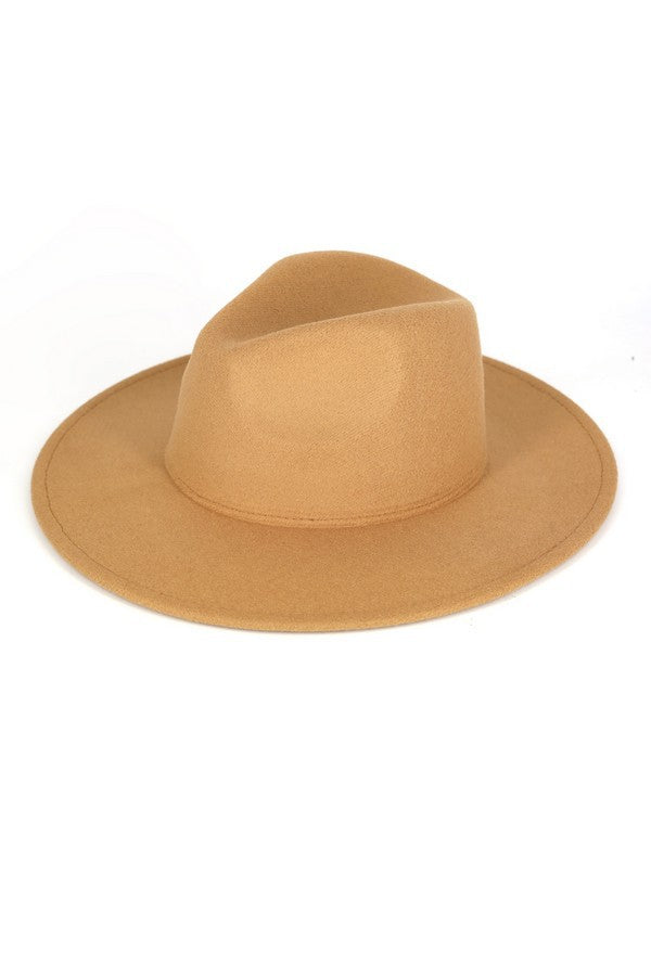 3" Brim Panama Hat in taupe