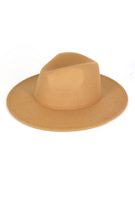 3" Brim Panama Hat in taupe